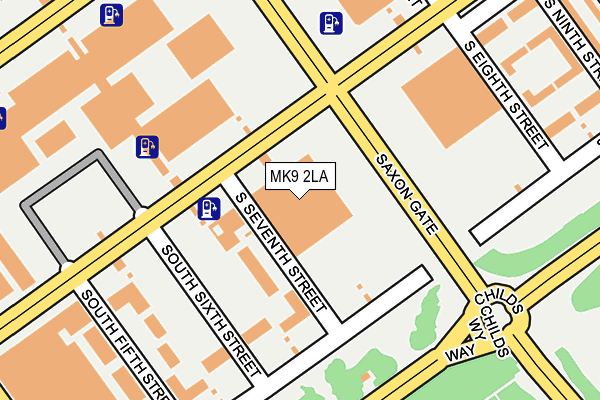 MK9 2LA map - OS OpenMap – Local (Ordnance Survey) MK9 2LA map - OS OpenMap – Local (Ordnance Survey)