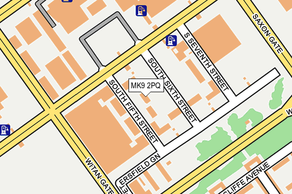 MK9 2PQ map - OS OpenMap – Local (Ordnance Survey) MK9 2PQ map - OS OpenMap – Local (Ordnance Survey)