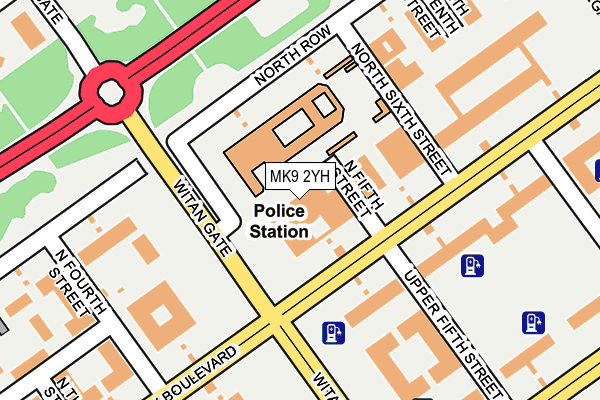 MK9 2YH map - OS OpenMap – Local (Ordnance Survey) MK9 2YH map - OS OpenMap – Local (Ordnance Survey)