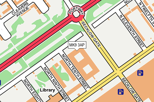 MK9 3AP map - OS OpenMap – Local (Ordnance Survey) MK9 3AP map - OS OpenMap – Local (Ordnance Survey)