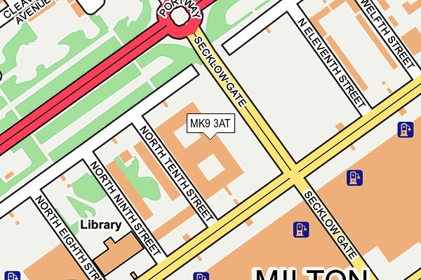 MK9 3AT map - OS OpenMap – Local (Ordnance Survey) MK9 3AT map - OS OpenMap – Local (Ordnance Survey)