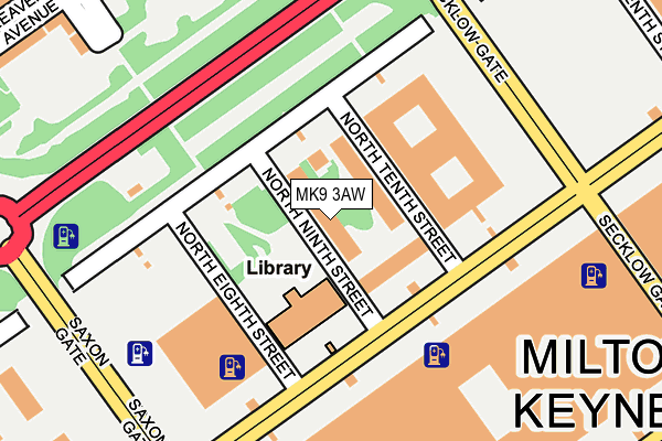 MK9 3AW map - OS OpenMap – Local (Ordnance Survey) MK9 3AW map - OS OpenMap – Local (Ordnance Survey)
