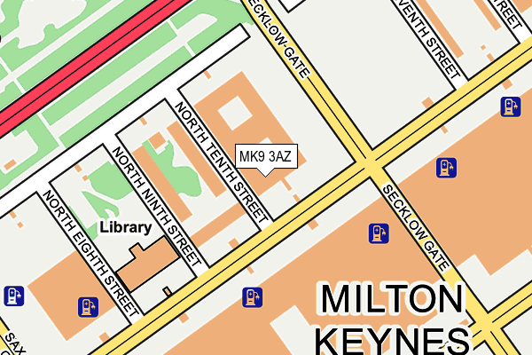 MK9 3AZ map - OS OpenMap – Local (Ordnance Survey) MK9 3AZ map - OS OpenMap – Local (Ordnance Survey)