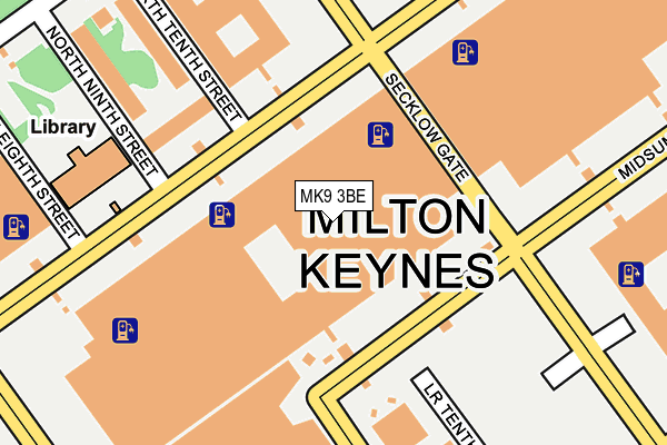 MK9 3BE map - OS OpenMap – Local (Ordnance Survey)