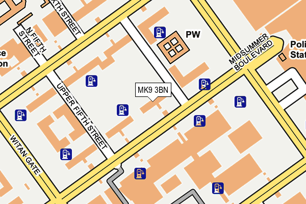 MK9 3BN map - OS OpenMap – Local (Ordnance Survey) MK9 3BN map - OS OpenMap – Local (Ordnance Survey)