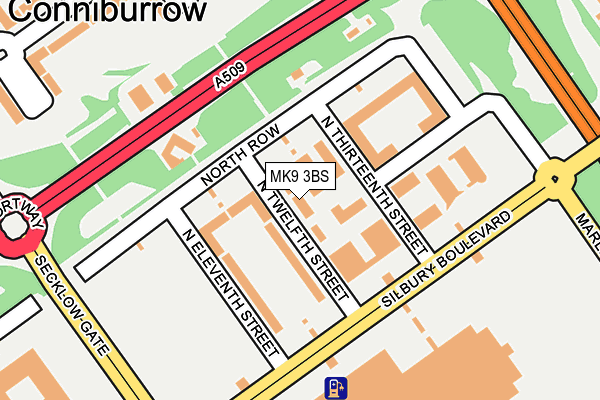 MK9 3BS map - OS OpenMap – Local (Ordnance Survey)