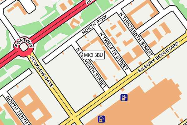 MK9 3BU map - OS OpenMap – Local (Ordnance Survey) MK9 3BU map - OS OpenMap – Local (Ordnance Survey)