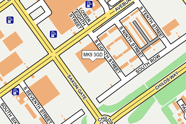 MK9 3GD map - OS OpenMap – Local (Ordnance Survey) MK9 3GD map - OS OpenMap – Local (Ordnance Survey)