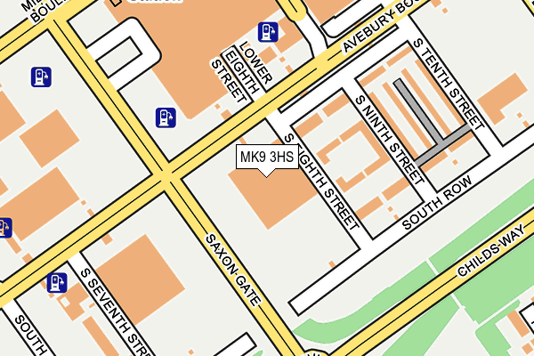 MK9 3HS map - OS OpenMap – Local (Ordnance Survey) MK9 3HS map - OS OpenMap – Local (Ordnance Survey)