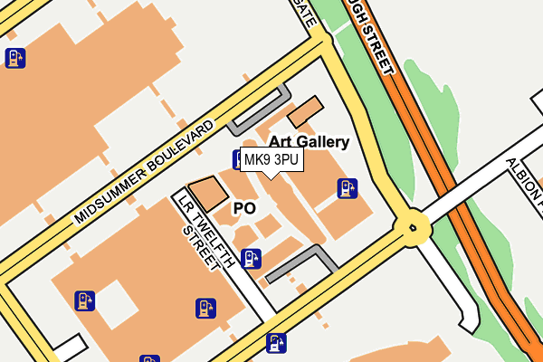 MK9 3PU map - OS OpenMap – Local (Ordnance Survey)