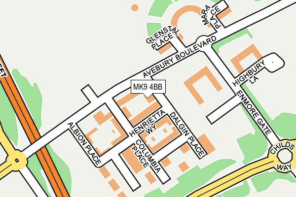 MK9 4BB map - OS OpenMap – Local (Ordnance Survey) MK9 4BB map - OS OpenMap – Local (Ordnance Survey)