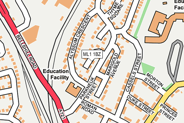 ML1 1BZ map - OS OpenMap – Local (Ordnance Survey) ML1 1BZ map - OS OpenMap – Local (Ordnance Survey)