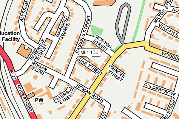 ML1 1DU map - OS OpenMap – Local (Ordnance Survey) ML1 1DU map - OS OpenMap – Local (Ordnance Survey)
