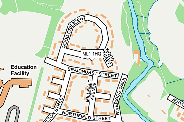 ML1 1HQ map - OS OpenMap – Local (Ordnance Survey) ML1 1HQ map - OS OpenMap – Local (Ordnance Survey)
