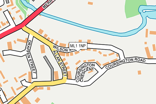 ML1 1NP map - OS OpenMap – Local (Ordnance Survey) ML1 1NP map - OS OpenMap – Local (Ordnance Survey)
