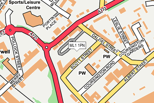 ML1 1PN map - OS OpenMap – Local (Ordnance Survey) ML1 1PN map - OS OpenMap – Local (Ordnance Survey)
