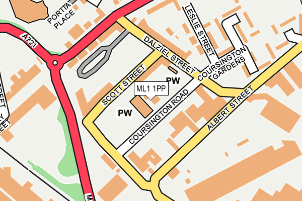 ML1 1PP map - OS OpenMap – Local (Ordnance Survey) ML1 1PP map - OS OpenMap – Local (Ordnance Survey)
