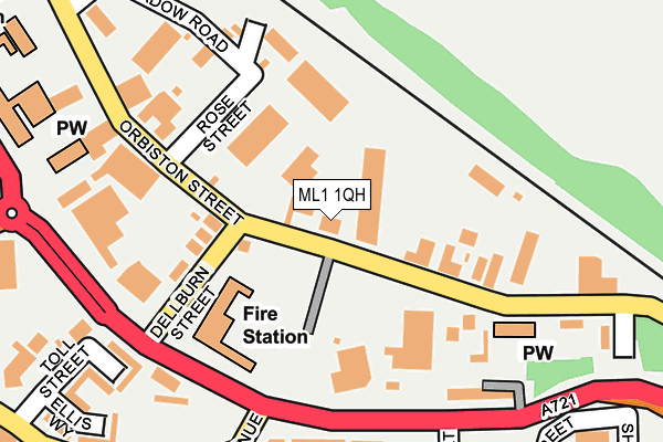 ML1 1QH map - OS OpenMap – Local (Ordnance Survey) ML1 1QH map - OS OpenMap – Local (Ordnance Survey)