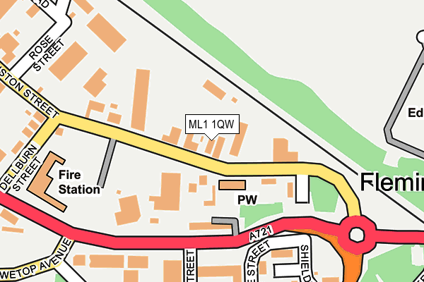 ML1 1QW map - OS OpenMap – Local (Ordnance Survey) ML1 1QW map - OS OpenMap – Local (Ordnance Survey)
