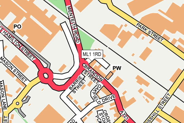 ML1 1RD map - OS OpenMap – Local (Ordnance Survey) ML1 1RD map - OS OpenMap – Local (Ordnance Survey)