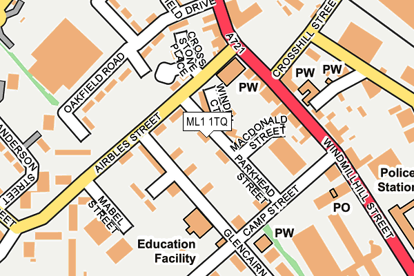 ML1 1TQ map - OS OpenMap – Local (Ordnance Survey)