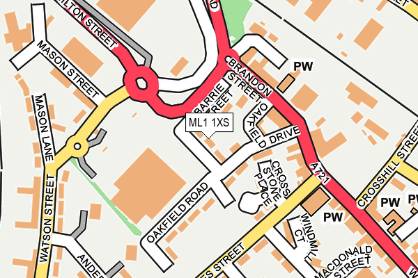 ML1 1XS map - OS OpenMap – Local (Ordnance Survey) ML1 1XS map - OS OpenMap – Local (Ordnance Survey)