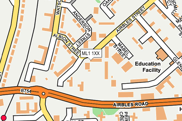 ML1 1XX map - OS OpenMap – Local (Ordnance Survey) ML1 1XX map - OS OpenMap – Local (Ordnance Survey)