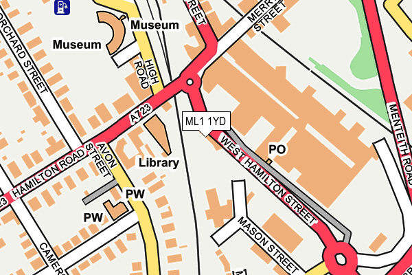 ML1 1YD map - OS OpenMap – Local (Ordnance Survey) ML1 1YD map - OS OpenMap – Local (Ordnance Survey)