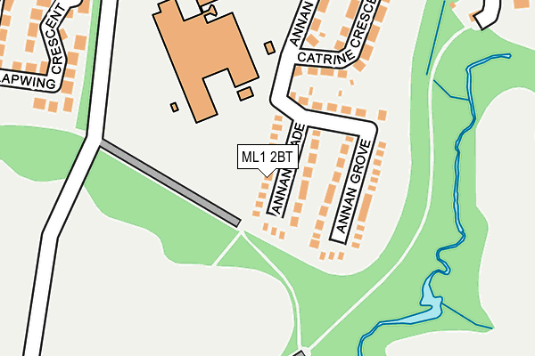 ML1 2BT map - OS OpenMap – Local (Ordnance Survey) ML1 2BT map - OS OpenMap – Local (Ordnance Survey)