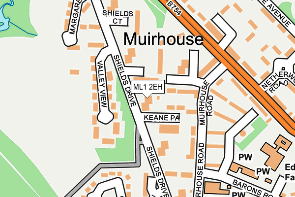 ML1 2EH map - OS OpenMap – Local (Ordnance Survey) ML1 2EH map - OS OpenMap – Local (Ordnance Survey)