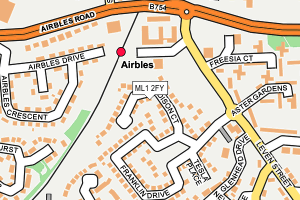 ML1 2FY map - OS OpenMap – Local (Ordnance Survey) ML1 2FY map - OS OpenMap – Local (Ordnance Survey)