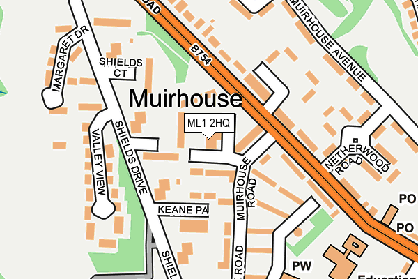 ML1 2HQ map - OS OpenMap – Local (Ordnance Survey)
