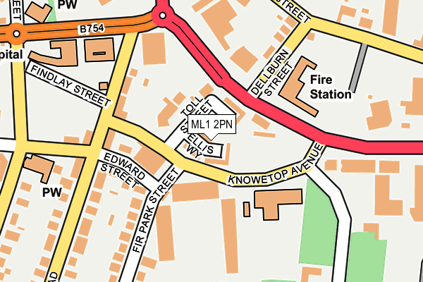 ML1 2PN map - OS OpenMap – Local (Ordnance Survey) ML1 2PN map - OS OpenMap – Local (Ordnance Survey)