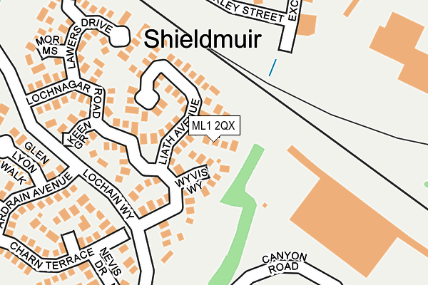 ML1 2QX map - OS OpenMap – Local (Ordnance Survey) ML1 2QX map - OS OpenMap – Local (Ordnance Survey)