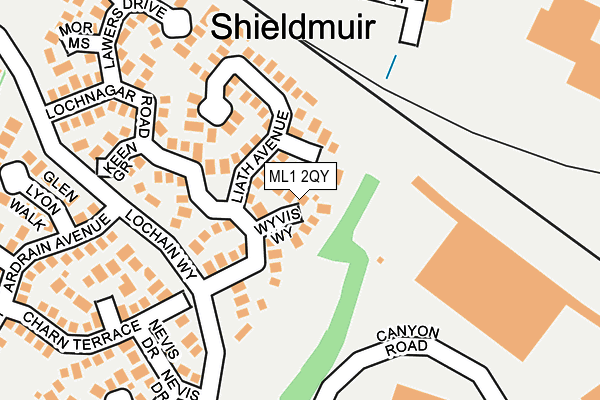 ML1 2QY map - OS OpenMap – Local (Ordnance Survey) ML1 2QY map - OS OpenMap – Local (Ordnance Survey)