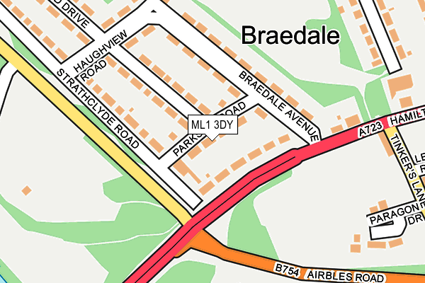 ML1 3DY map - OS OpenMap – Local (Ordnance Survey) ML1 3DY map - OS OpenMap – Local (Ordnance Survey)