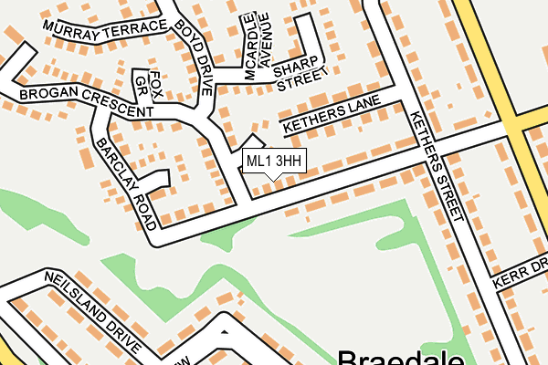 ML1 3HH map - OS OpenMap – Local (Ordnance Survey) ML1 3HH map - OS OpenMap – Local (Ordnance Survey)