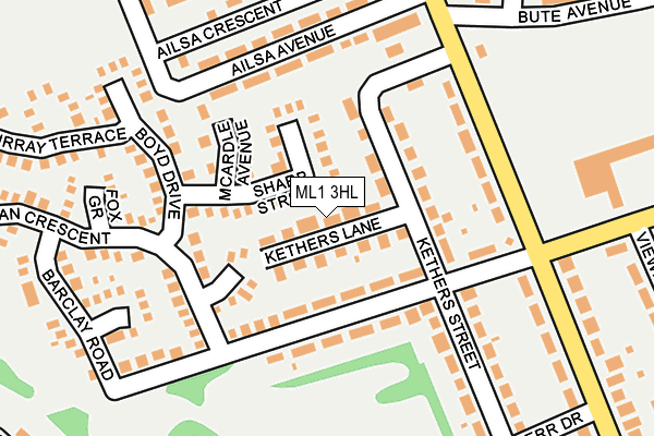 ML1 3HL map - OS OpenMap – Local (Ordnance Survey) ML1 3HL map - OS OpenMap – Local (Ordnance Survey)