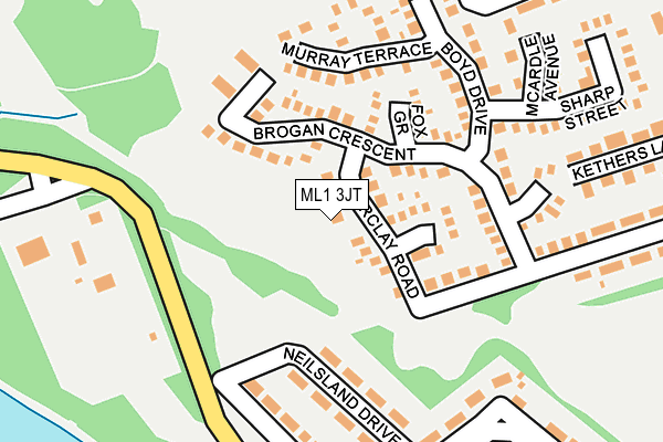 ML1 3JT map - OS OpenMap – Local (Ordnance Survey)