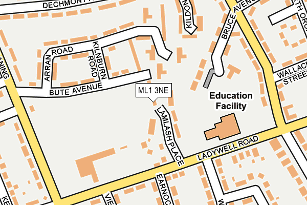 ML1 3NE map - OS OpenMap – Local (Ordnance Survey) ML1 3NE map - OS OpenMap – Local (Ordnance Survey)