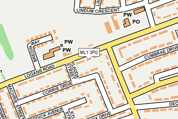 ML1 3PG map - OS OpenMap – Local (Ordnance Survey) ML1 3PG map - OS OpenMap – Local (Ordnance Survey)