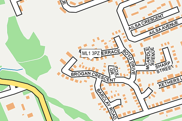 ML1 3PZ map - OS OpenMap – Local (Ordnance Survey) ML1 3PZ map - OS OpenMap – Local (Ordnance Survey)