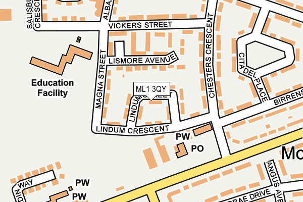 ML1 3QY map - OS OpenMap – Local (Ordnance Survey) ML1 3QY map - OS OpenMap – Local (Ordnance Survey)