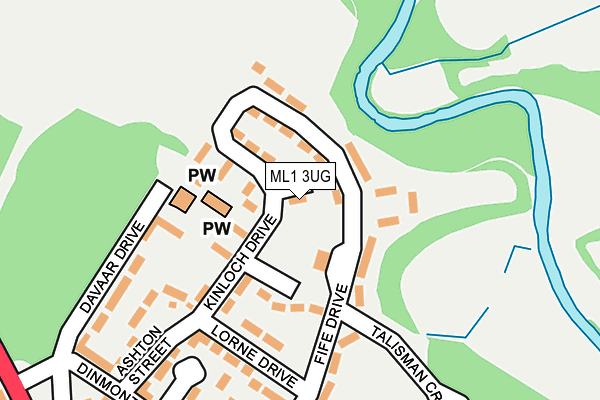 ML1 3UG map - OS OpenMap – Local (Ordnance Survey) ML1 3UG map - OS OpenMap – Local (Ordnance Survey)