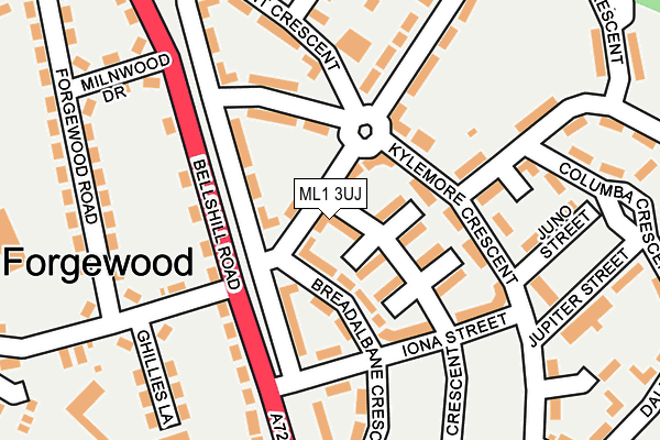 ML1 3UJ map - OS OpenMap – Local (Ordnance Survey) ML1 3UJ map - OS OpenMap – Local (Ordnance Survey)