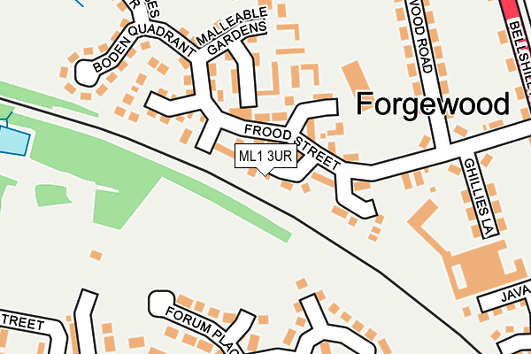 ML1 3UR map - OS OpenMap – Local (Ordnance Survey) ML1 3UR map - OS OpenMap – Local (Ordnance Survey)