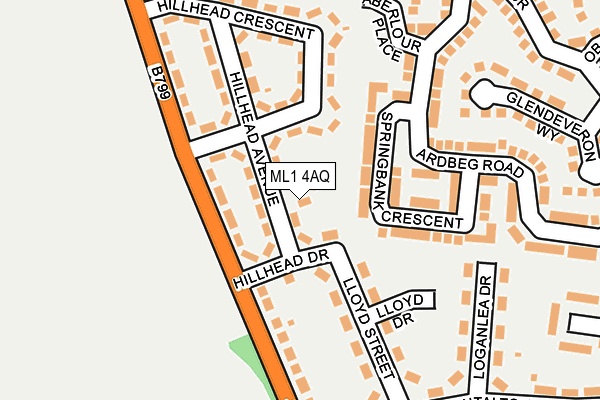 ML1 4AQ map - OS OpenMap – Local (Ordnance Survey) ML1 4AQ map - OS OpenMap – Local (Ordnance Survey)