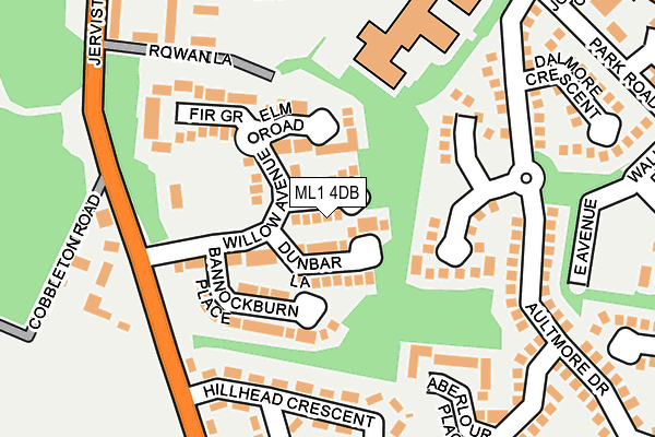 ML1 4DB map - OS OpenMap – Local (Ordnance Survey) ML1 4DB map - OS OpenMap – Local (Ordnance Survey)