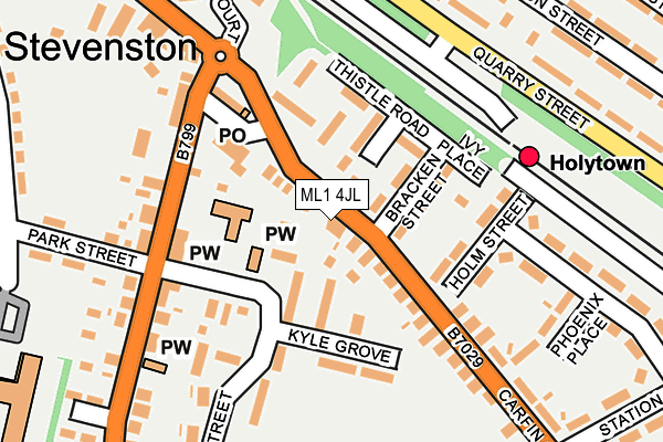 ML1 4JL map - OS OpenMap – Local (Ordnance Survey)