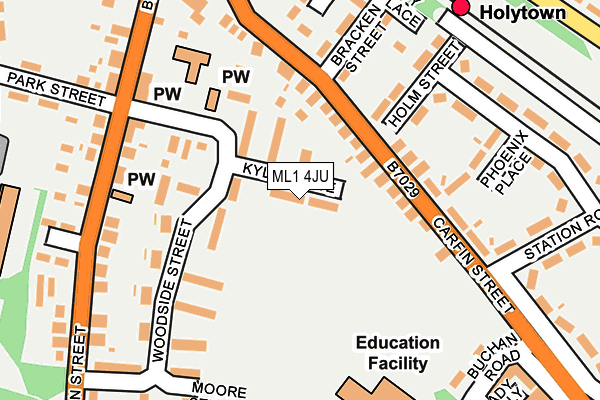 ML1 4JU map - OS OpenMap – Local (Ordnance Survey) ML1 4JU map - OS OpenMap – Local (Ordnance Survey)